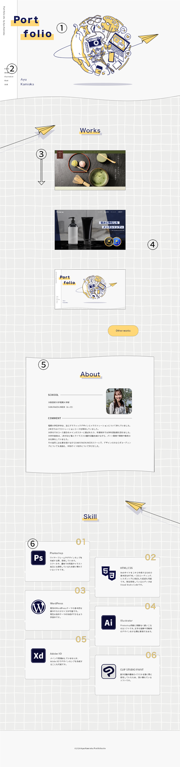 ポートフォリオサイトの写真